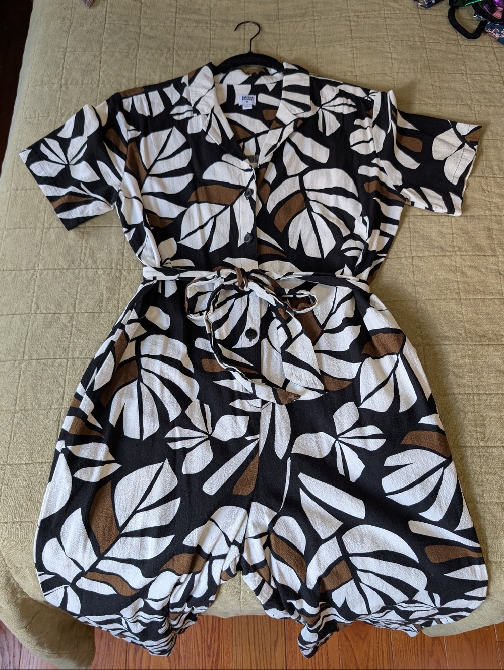 Tabitha Brown x Target Floral Leaf Print Jumpsuit Size L